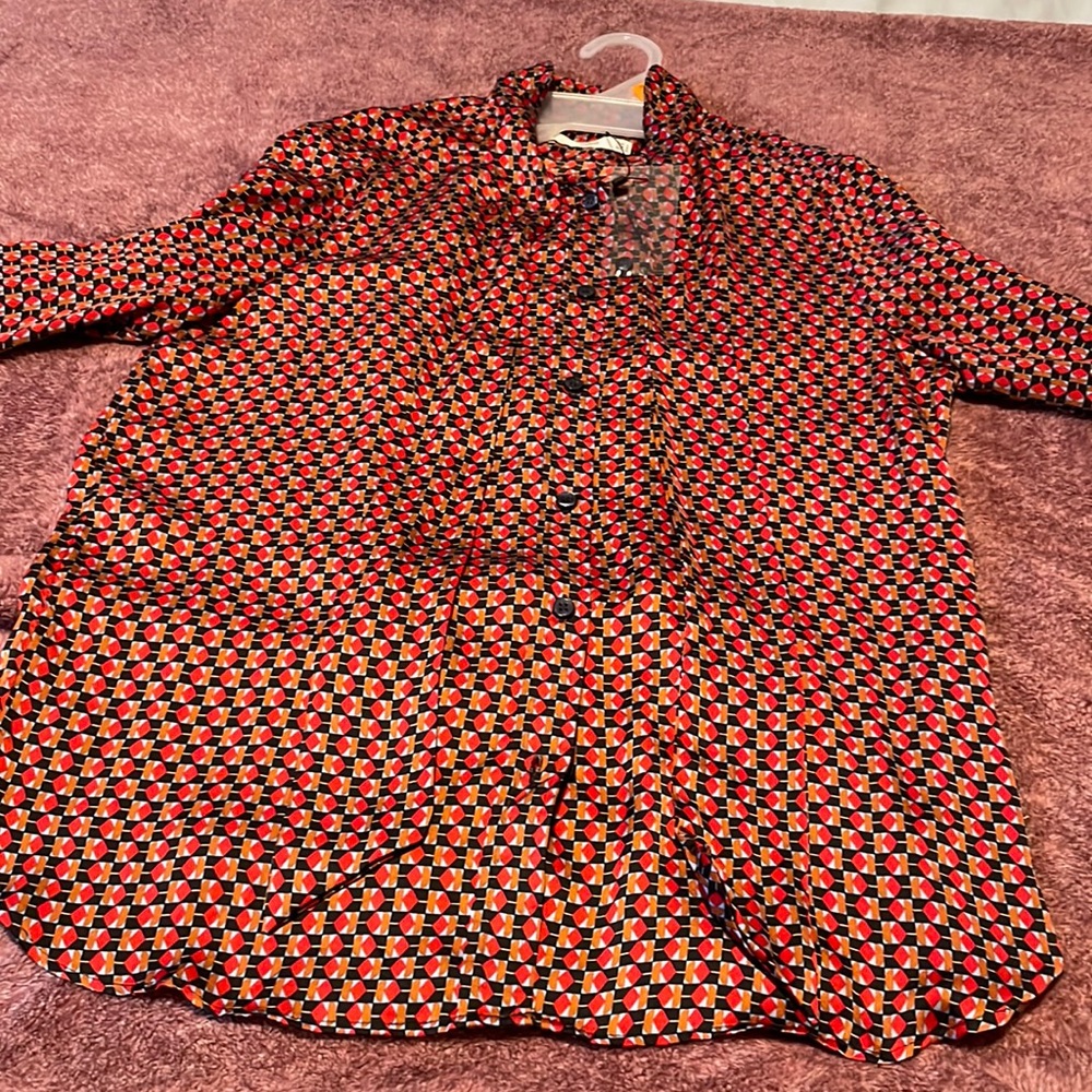 Shirt Blouse-100% polyester, hand wash, do not dry clean or tumble dry